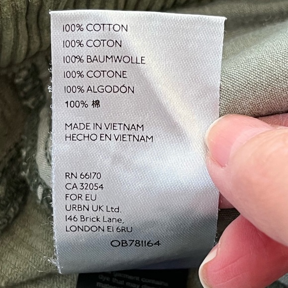 Urban Outfitters BDG Mom High Rise Corduroy Pant Moss Green Size 28 - Picture 11 of 15